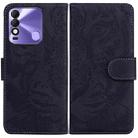 For Tecno Spark 8 / 8T Tiger Embossing Pattern Horizontal Flip Leather Phone Case(Black) - 1
