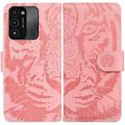 For Tecno Spark Go 2022 / Spark 8C Tiger Embossing Pattern Horizontal Flip Leather Phone Case(Pink) - 1