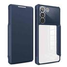 For Samsung Galaxy S21+ 5G Magnetic Flip Leather Phone Case(Blue) - 1