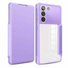 For Samsung Galaxy S21+ 5G Magnetic Flip Leather Phone Case(Purple) - 1