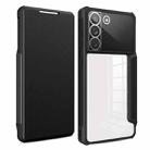 For Samsung Galaxy S21+ 5G Magnetic Flip Leather Phone Case(Black) - 1