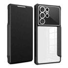 For Samsung Galaxy S21 Ultra 5G Magnetic Flip Leather Phone Case(Black) - 1