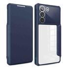 For Samsung Galaxy S22 5G Magnetic Flip Leather Phone Case(Blue) - 1