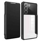 For Samsung Galaxy S22 5G Magnetic Flip Leather Phone Case(Black) - 1
