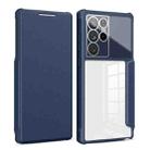 For Samsung Galaxy S22 Ultra 5G Magnetic Flip Leather Phone Case(Blue) - 1