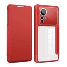 For Xiaomi 12 5G Magnetic Flip Leather Phone Case(Red) - 1