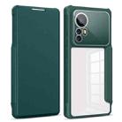 For Xiaomi 12 5G Magnetic Flip Leather Phone Case(Dark Green) - 1