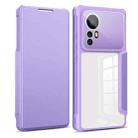 For Xiaomi 12 Pro Magnetic Flip Leather Phone Case(Purple) - 1