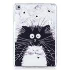 For iPad Mini 1 / 2 / 3 / 4 Colored Drawing Pattern TPU Case(Black White Cat) - 1