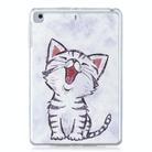 For iPad Mini 1 / 2 / 3 / 4 Colored Drawing Pattern TPU Case(Red Mouth Cat) - 1