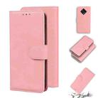 For Infinix Zero 8 X687 Skin Feel Pure Color Flip Leather Phone Case(Pink) - 1