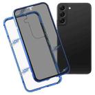 For Samsung Galaxy S22 5G Anti-peeping Magnetic Double-sided Tempered Glass Phone Case(Blue) - 1