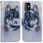 For Infinix Hot 10 X682 Coloured Drawing Leather Phone Case(White Wolf) - 1