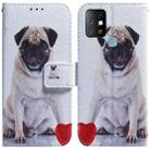 For Infinix Hot 10 X682 Coloured Drawing Leather Phone Case(Pug) - 1