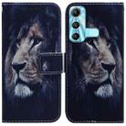 For Infinix Hot 11 X662 Coloured Drawing Leather Phone Case(Lion) - 1