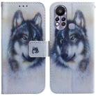 For Infinix Hot 11s X6812 Coloured Drawing Leather Phone Case(White Wolf) - 1