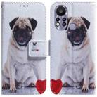 For Infinix Hot 11s X6812 Coloured Drawing Leather Phone Case(Pug) - 1