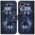 For Infinix Hot 11s X6812 Coloured Drawing Leather Phone Case(Wolf and Dog) - 1