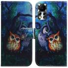 For Infinix Hot 11S NFC X6812B Coloured Drawing Leather Phone Case(Oil Painting Owl) - 1