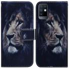 For Infinix Note 10 X693 Coloured Drawing Leather Phone Case(Lion) - 1