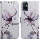 For Infinix Note 10 X693 Coloured Drawing Leather Phone Case(Magnolia Flower) - 1