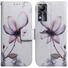 For Infinix Note 11 Coloured Drawing Leather Phone Case(Magnolia Flower) - 1