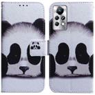 For Infinix Note 11 Pro / Note 11s Coloured Drawing Leather Phone Case(Panda) - 1