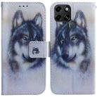 For Infinix Smart 6 Coloured Drawing Leather Phone Case(White Wolf) - 1