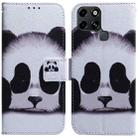 For Infinix Smart 6 Coloured Drawing Leather Phone Case(Panda) - 1