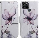 For Infinix Smart 6 Coloured Drawing Leather Phone Case(Magnolia Flower) - 1