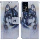 For Infinix Zero X / X Pro Coloured Drawing Leather Phone Case(White Wolf) - 1