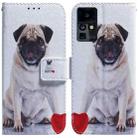 For Infinix Zero X / X Pro Coloured Drawing Leather Phone Case(Pug) - 1