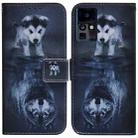 For Infinix Zero X / X Pro Coloured Drawing Leather Phone Case(Wolf and Dog) - 1