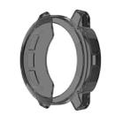 For Garmin Instinct 2 Half Coverage Hollowed TPU Watch Case(Transparent Black) - 1