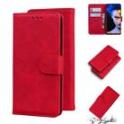 For Blackview A60 Skin Feel Pure Color Flip Leather Phone Case(Red) - 1