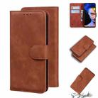 For Blackview A60 Skin Feel Pure Color Flip Leather Phone Case(Brown) - 1