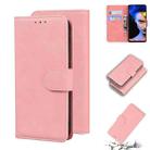 For Blackview A60 Skin Feel Pure Color Flip Leather Phone Case(Pink) - 1