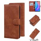 For Blackview A60 Pro Skin Feel Pure Color Flip Leather Phone Case(Brown) - 1
