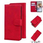 For Blackview A80 Skin Feel Pure Color Flip Leather Phone Case(Red) - 1