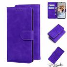 For Blackview A80 Skin Feel Pure Color Flip Leather Phone Case(Purple) - 1