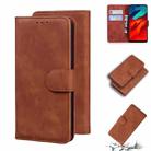 For Blackview A80 Pro Skin Feel Pure Color Flip Leather Phone Case(Brown) - 1