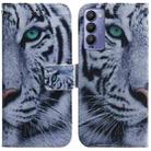 For Tecno Camon 18 / 18P Coloured Drawing Leather Phone Case(Tiger) - 1