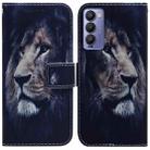 For Tecno Camon 18 / 18P Coloured Drawing Leather Phone Case(Lion) - 1