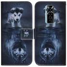 For Tecno Phantom X Coloured Drawing Leather Phone Case(Wolf and Dog) - 1