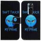 For Tecno Phantom X Coloured Drawing Leather Phone Case(Anger) - 1