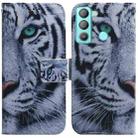 For Tecno Pop 5 LTE BD4 Coloured Drawing Leather Phone Case(Tiger) - 1