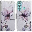 For Tecno Pop 5 LTE BD4 Coloured Drawing Leather Phone Case(Magnolia Flower) - 1