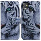 For Tecno Pop 5P Coloured Drawing Leather Phone Case(Tiger) - 1