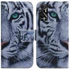 For Tecno Pova 2 Coloured Drawing Leather Phone Case(Tiger) - 1