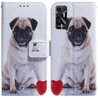 For Tecno Pova 2 Coloured Drawing Leather Phone Case(Pug) - 1